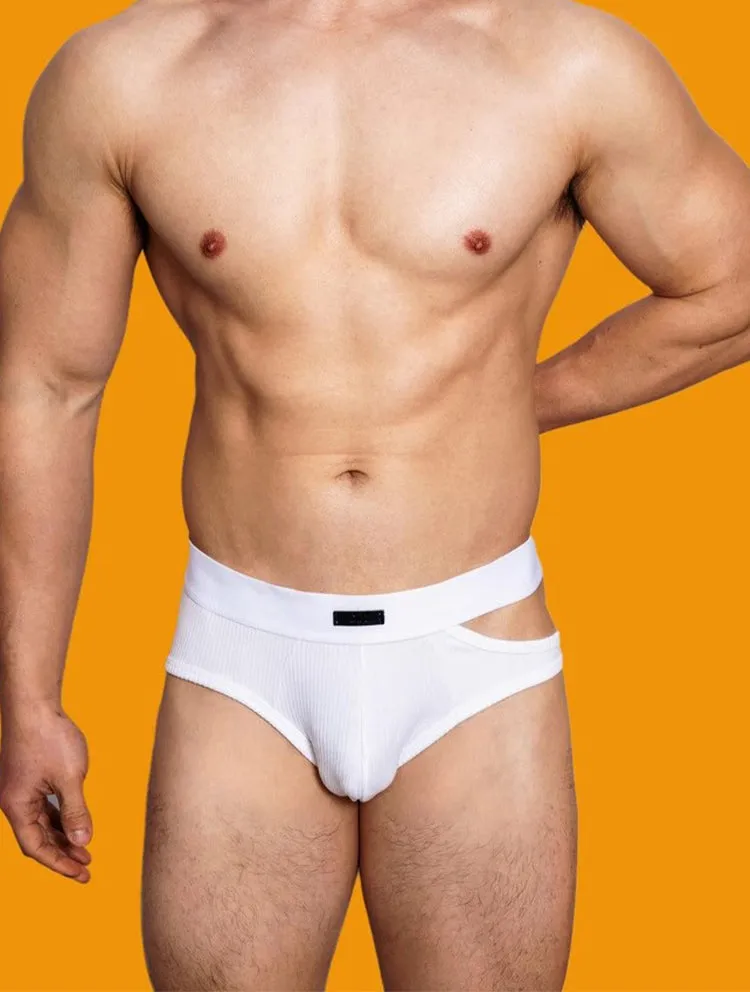 2 Pack Men's Low-Rise Sexy Side-Opening Briefs