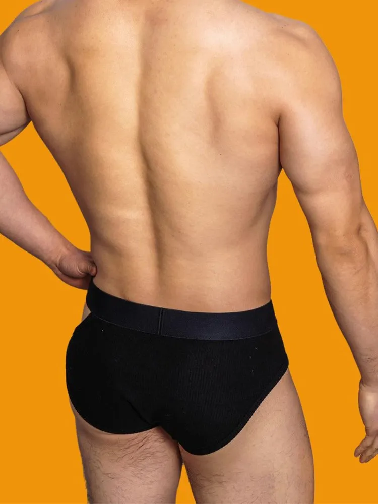 2 Pack Men's Low-Rise Sexy Side-Opening Briefs