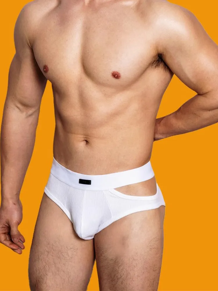 2 Pack Men's Low-Rise Sexy Side-Opening Briefs