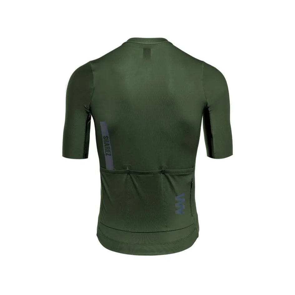 2025 Men's Avant Short Sleeve Cycling Jersey Solid Dark Forest by Suarez