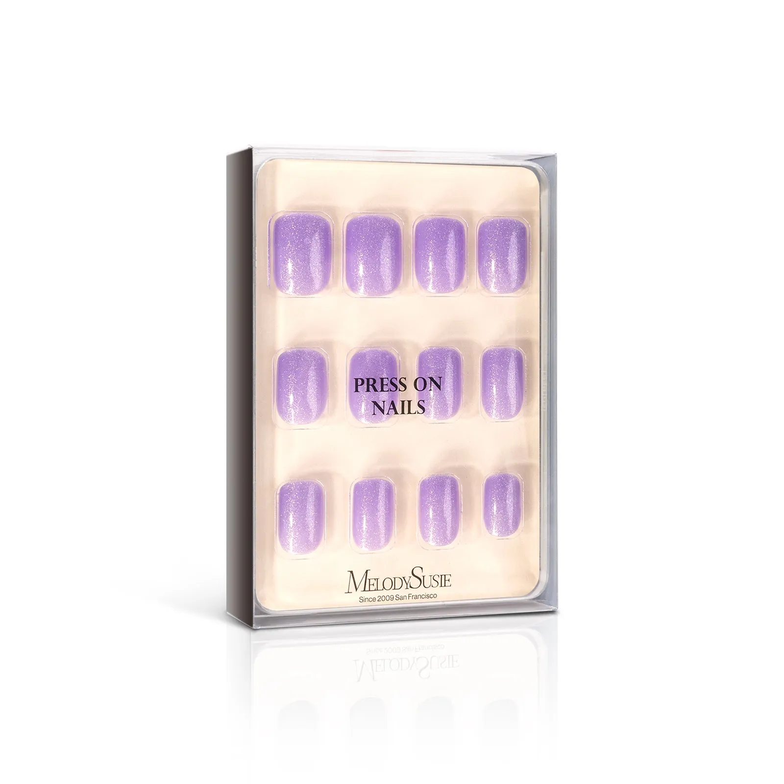 Acrylic Press On Nails - Short Square Purple (US ONLY)