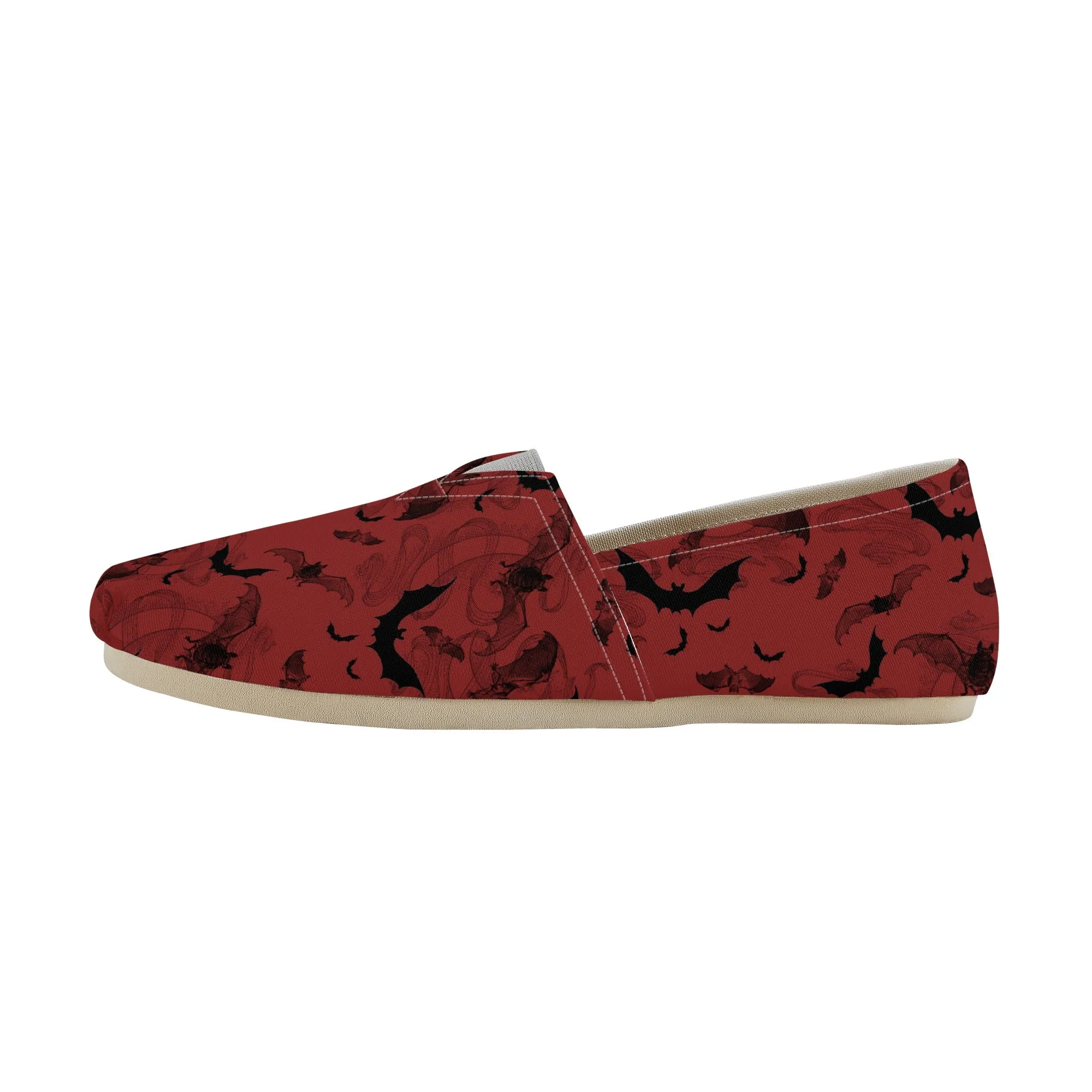 Bats Design Red Casual Shoes