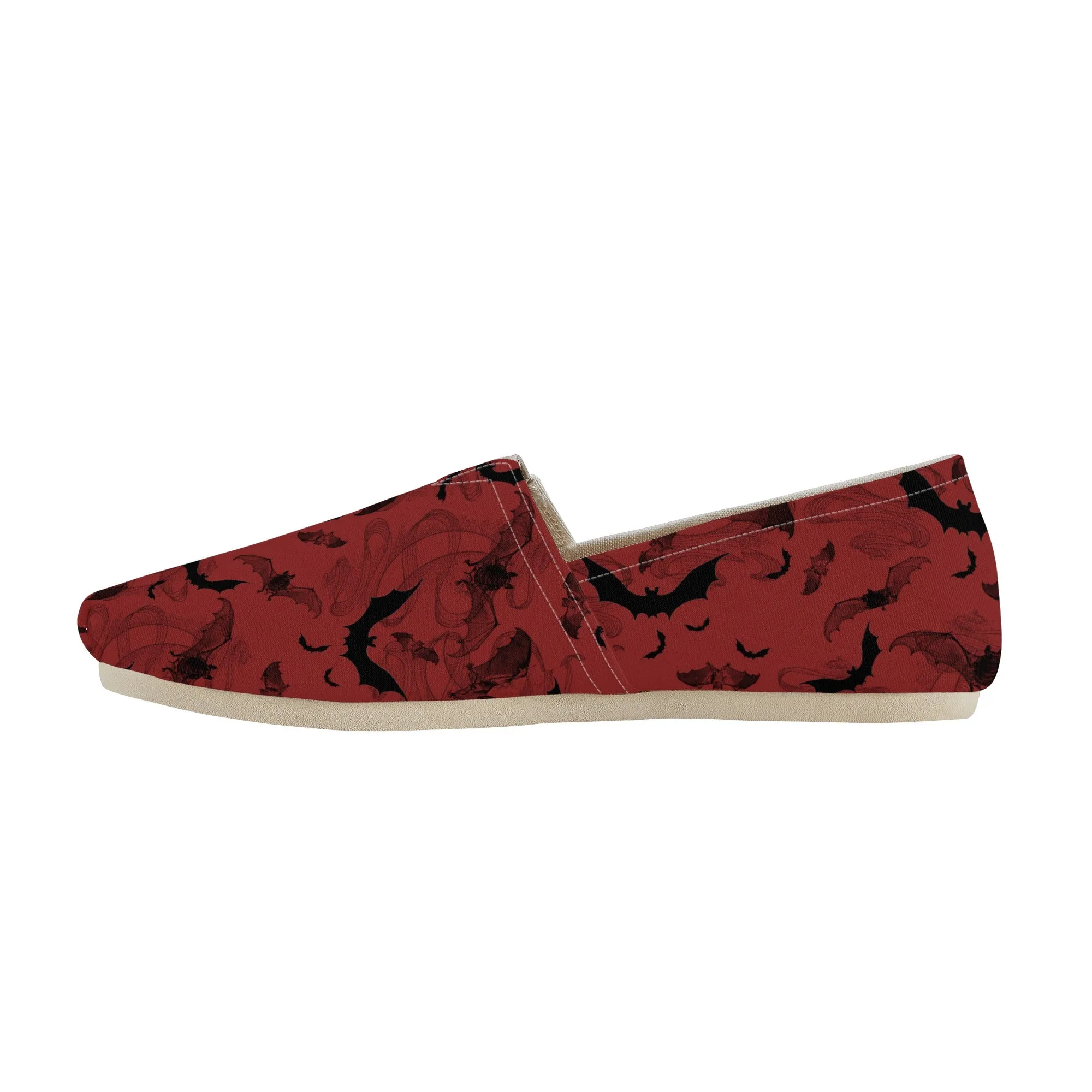 Bats Design Red Casual Shoes