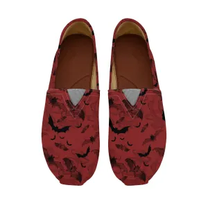 Bats Design Red Casual Shoes
