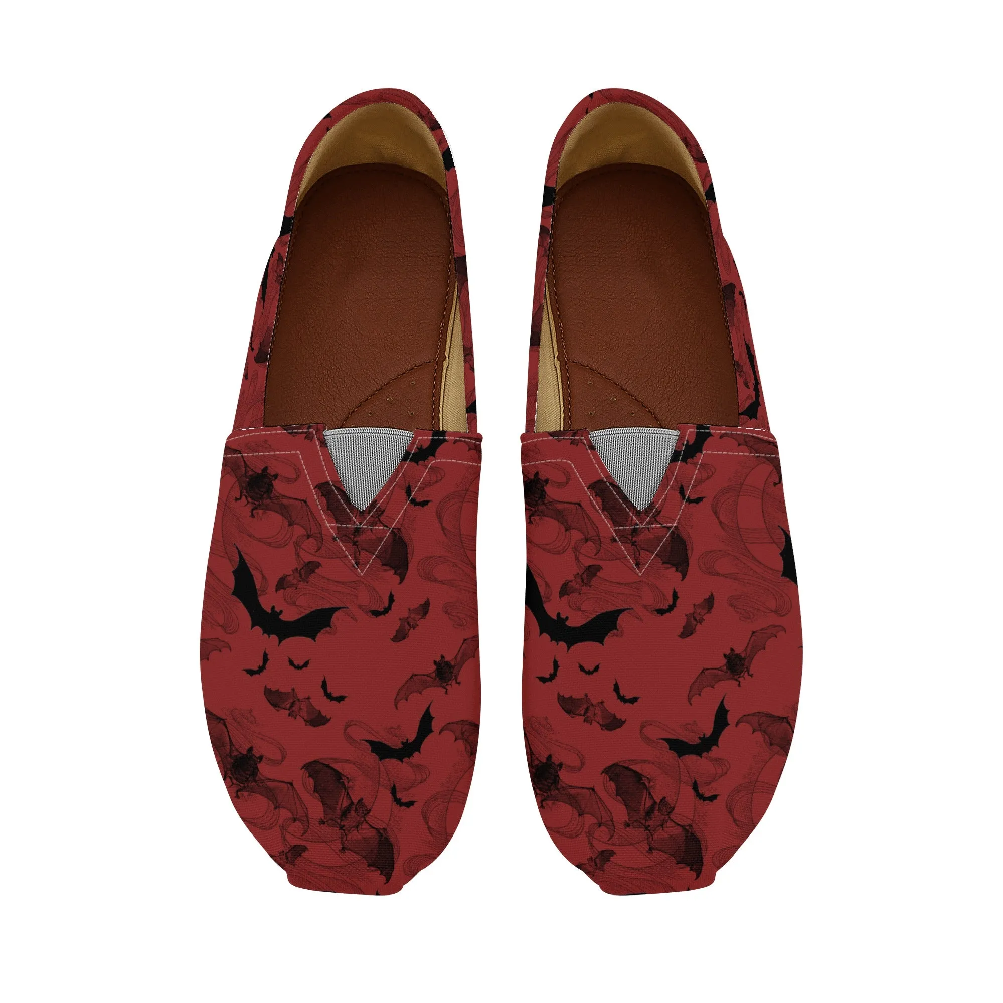 Bats Design Red Casual Shoes