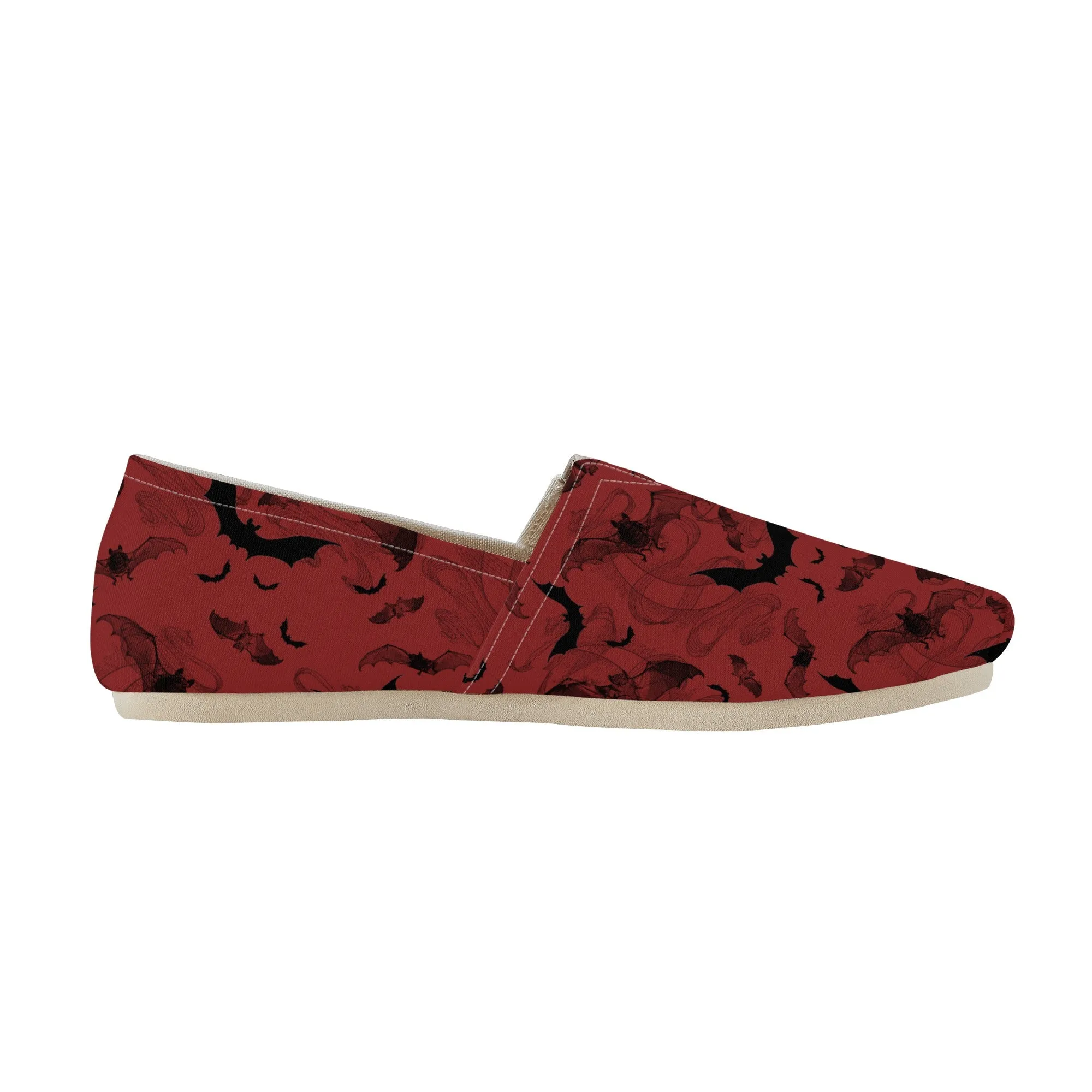 Bats Design Red Casual Shoes