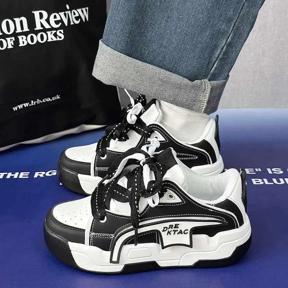 binfenxie  -  Prevalent Dashing Casual Sneakers White Thick Bottom Comfortable Breathable Men Women Couple Trendy Platform Trainers