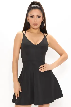 Black Forest Lace-Up Mini Dress