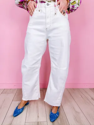 BLAIR BARREL JEAN - WHITE