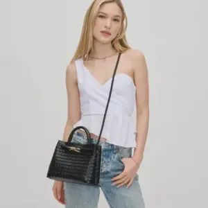 Blakely Woven Crossbody - Black