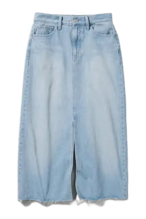Blue Denim Long Skirt (Short)