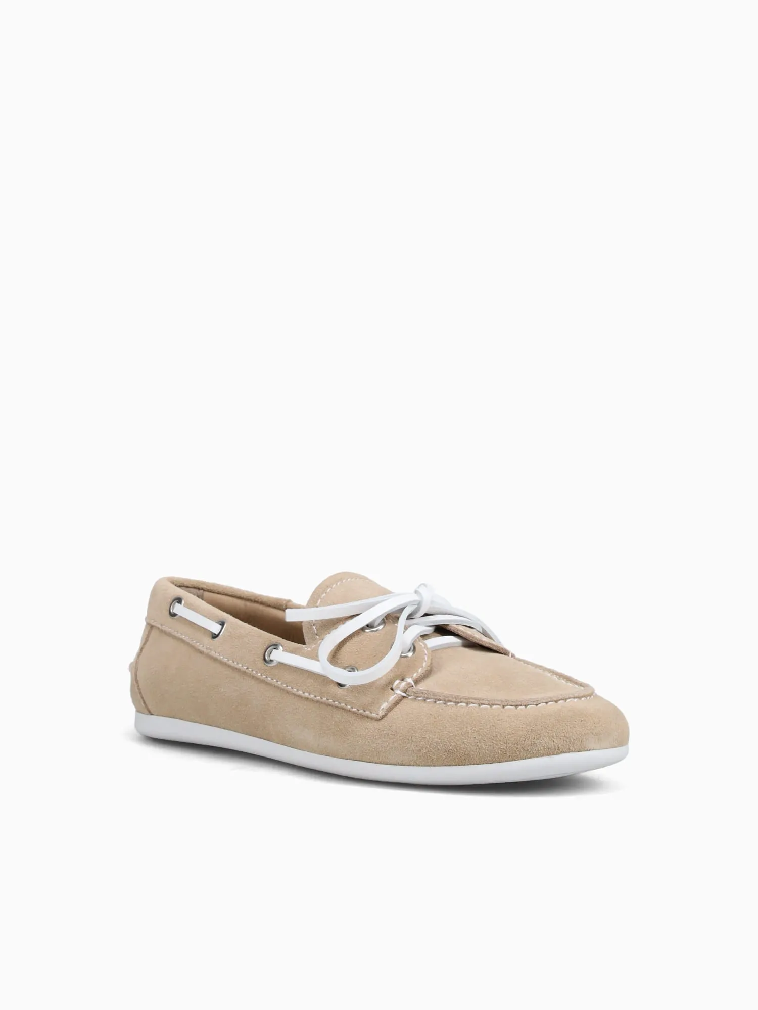 Boast Beige White suede