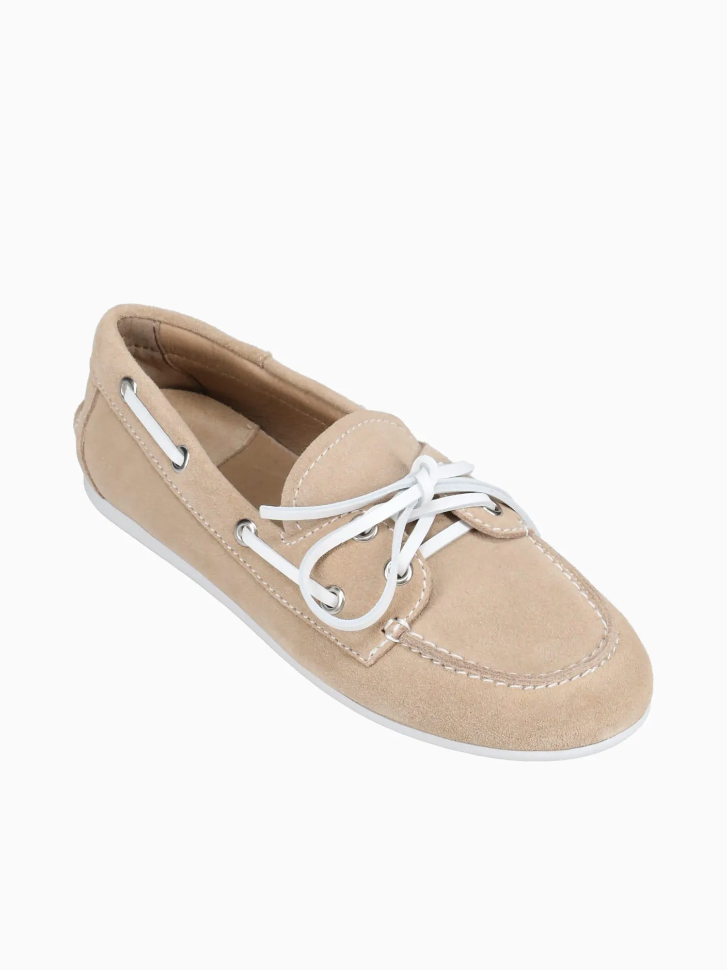 Boast Beige White suede