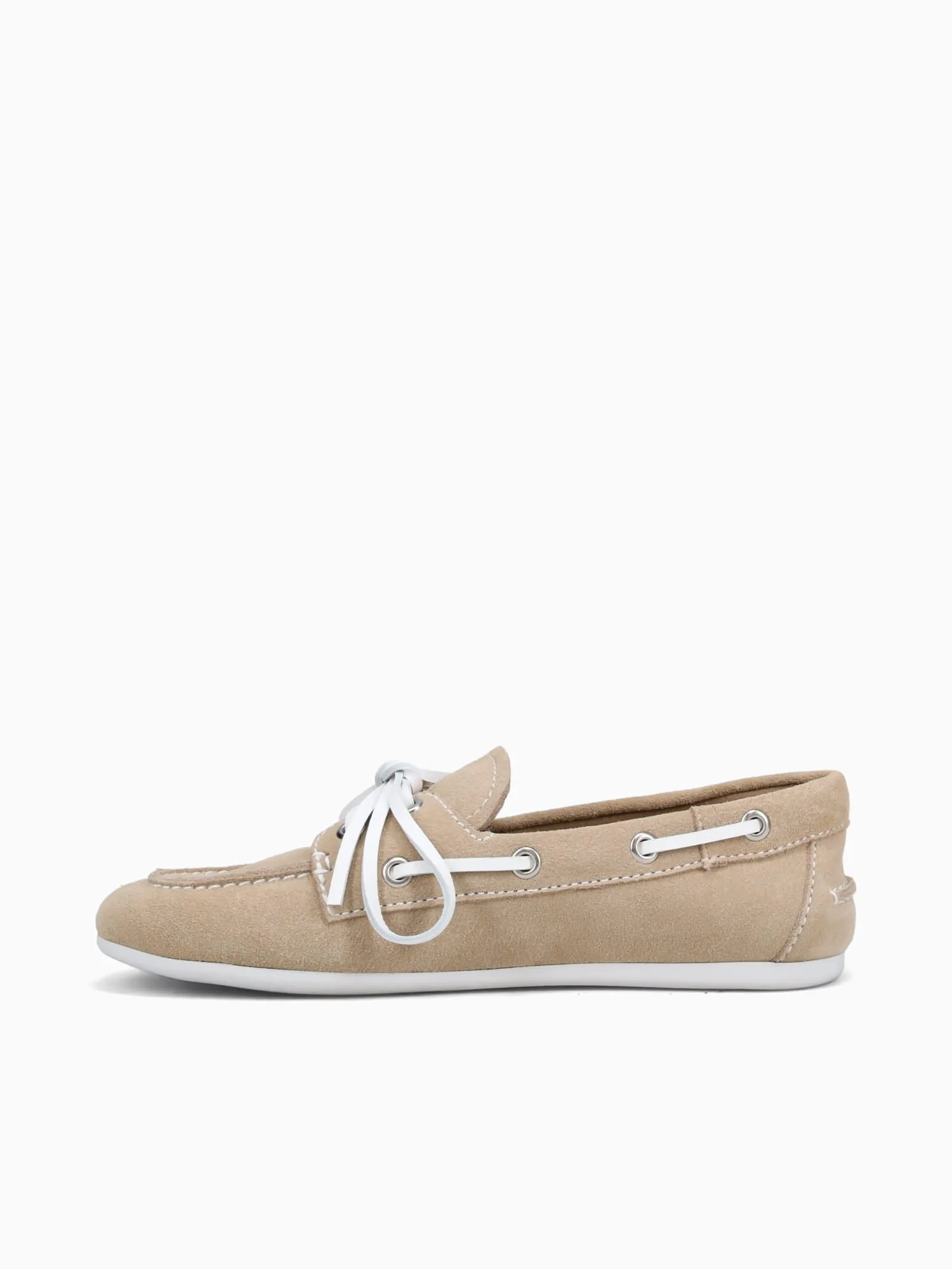 Boast Beige White suede