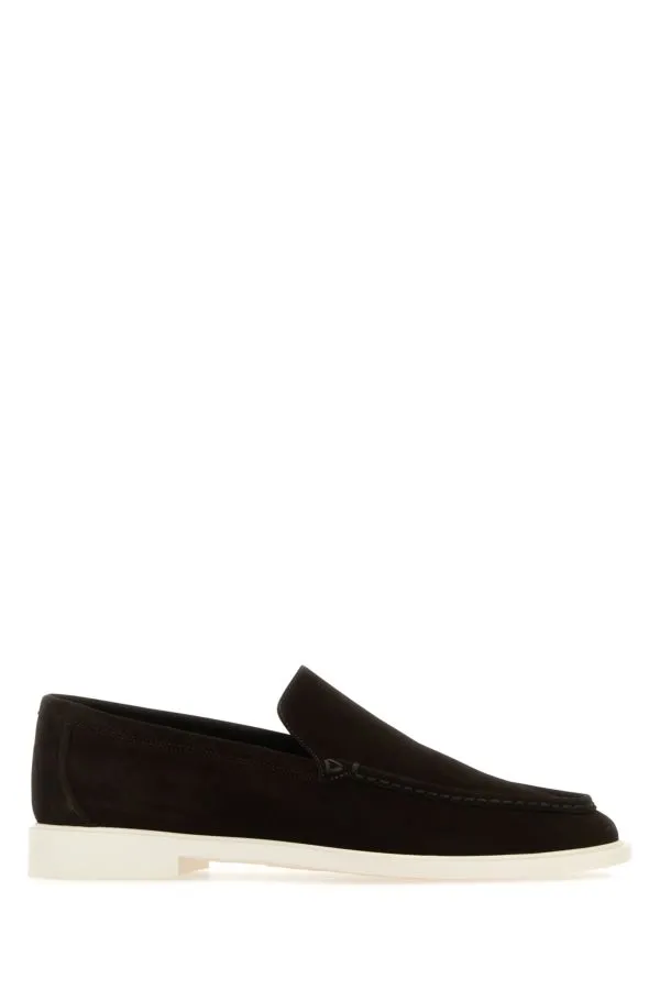 BOTTEGA VENETA | Dark brown suede Astaire loafers