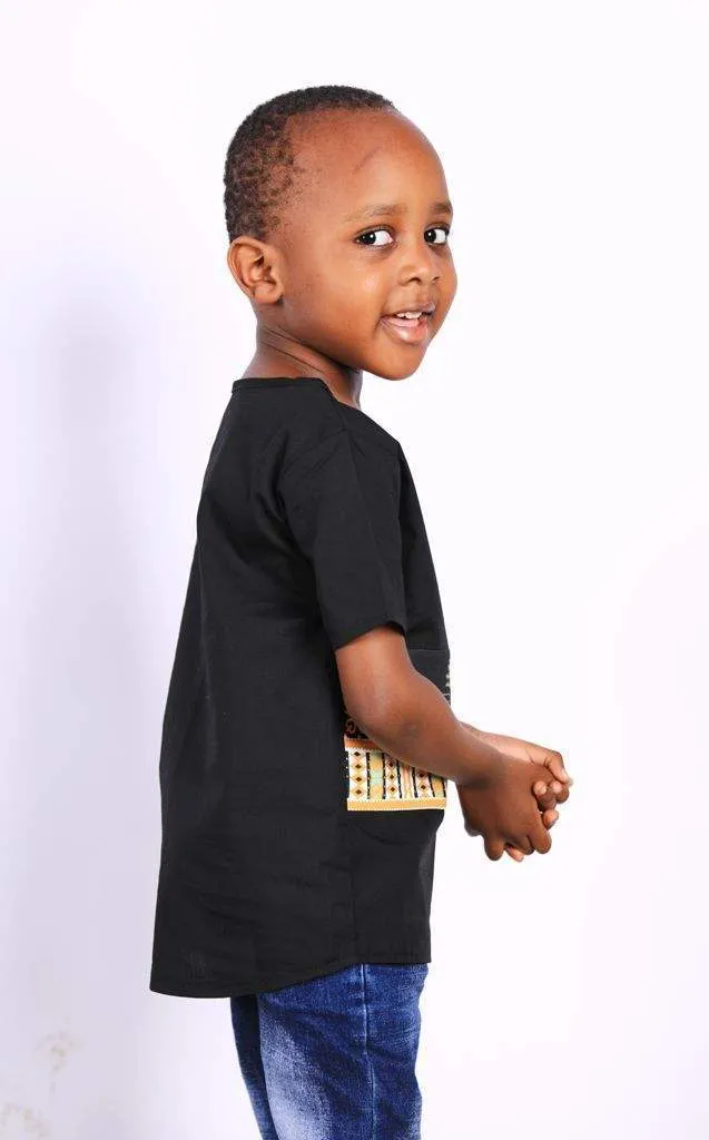 Boys African T-shirt Orange