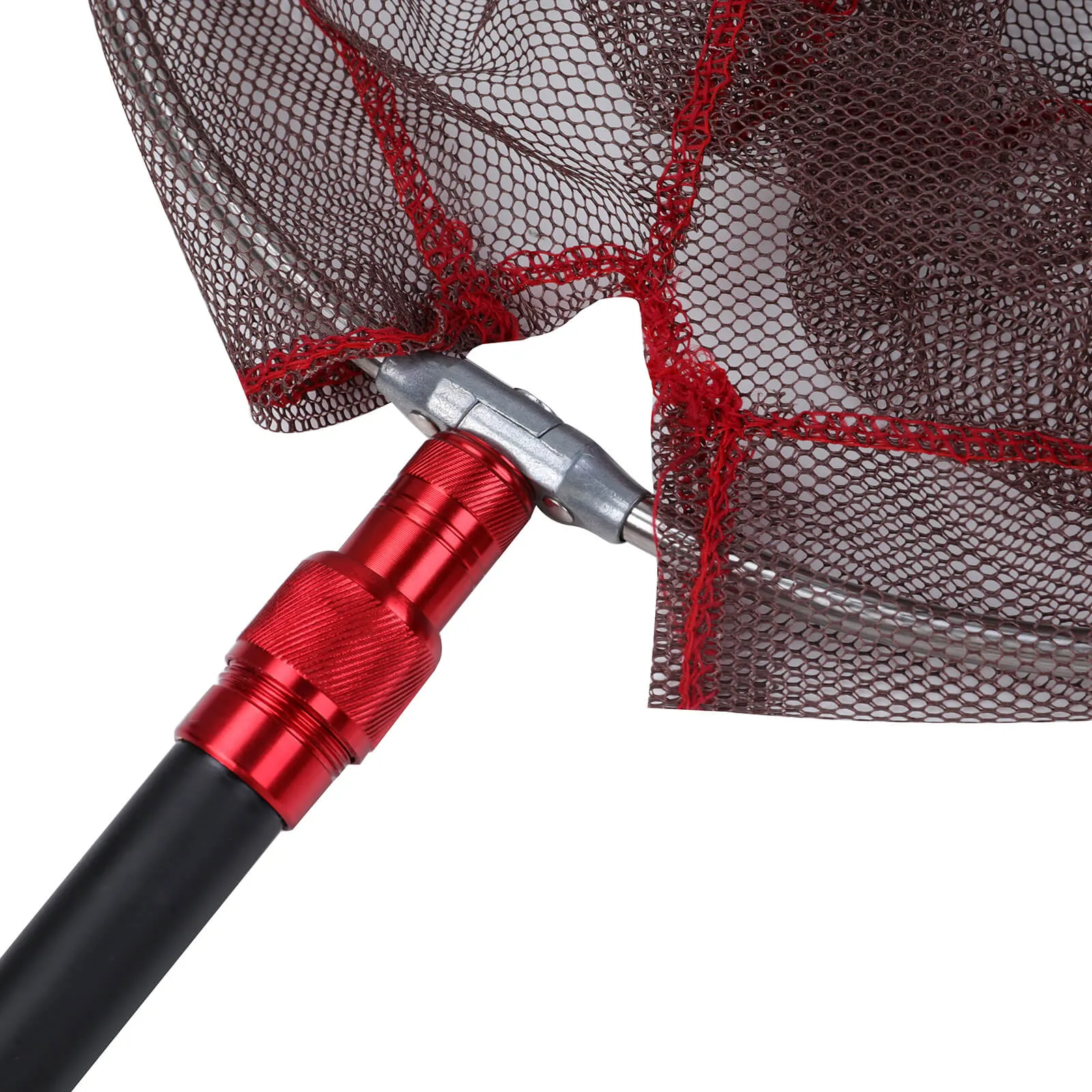 Carbon Fishing Landing Net Telescopic Fiber Pole w/ Non-Slip Handle