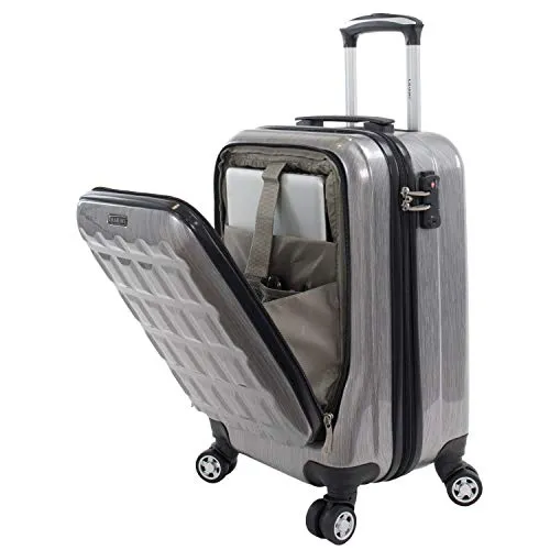 Chariot Duro 20" Carry-on Hardside 4 Wheel Spinner Luggage with Laptop Pocket Grey
