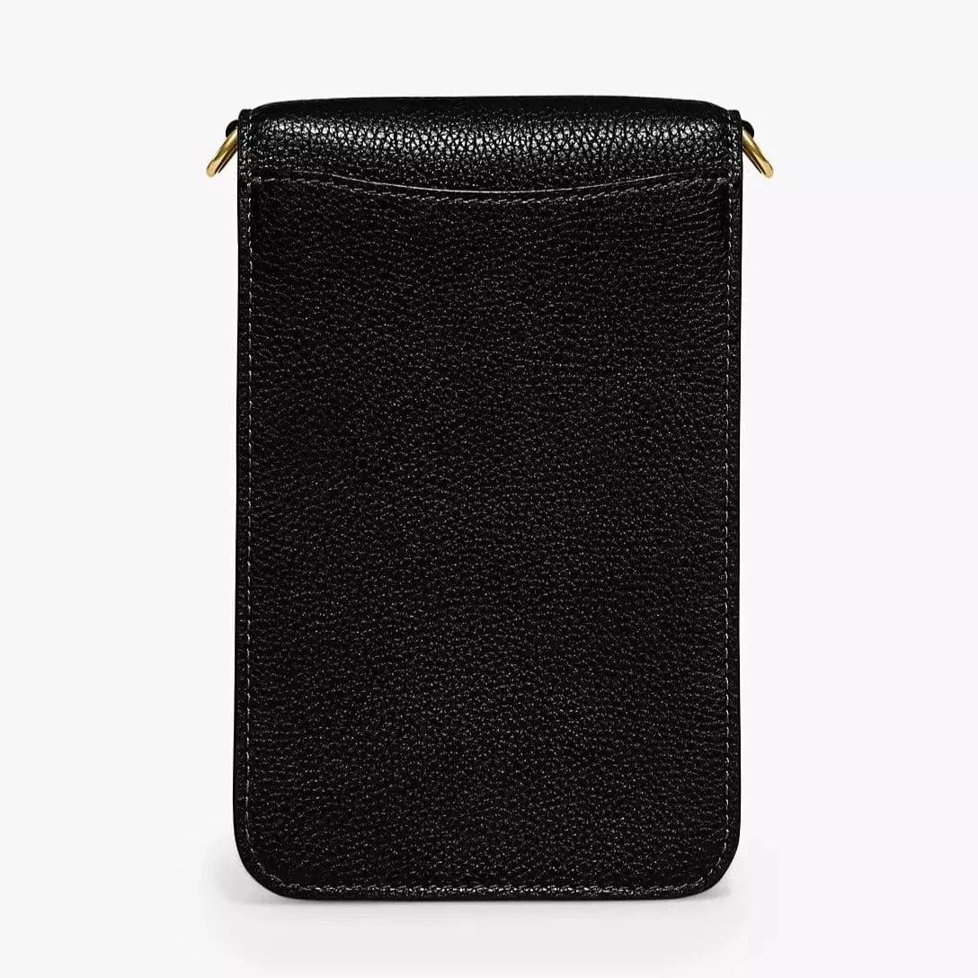 Coach Signature Canvas Phone Crossbody Bag, Black