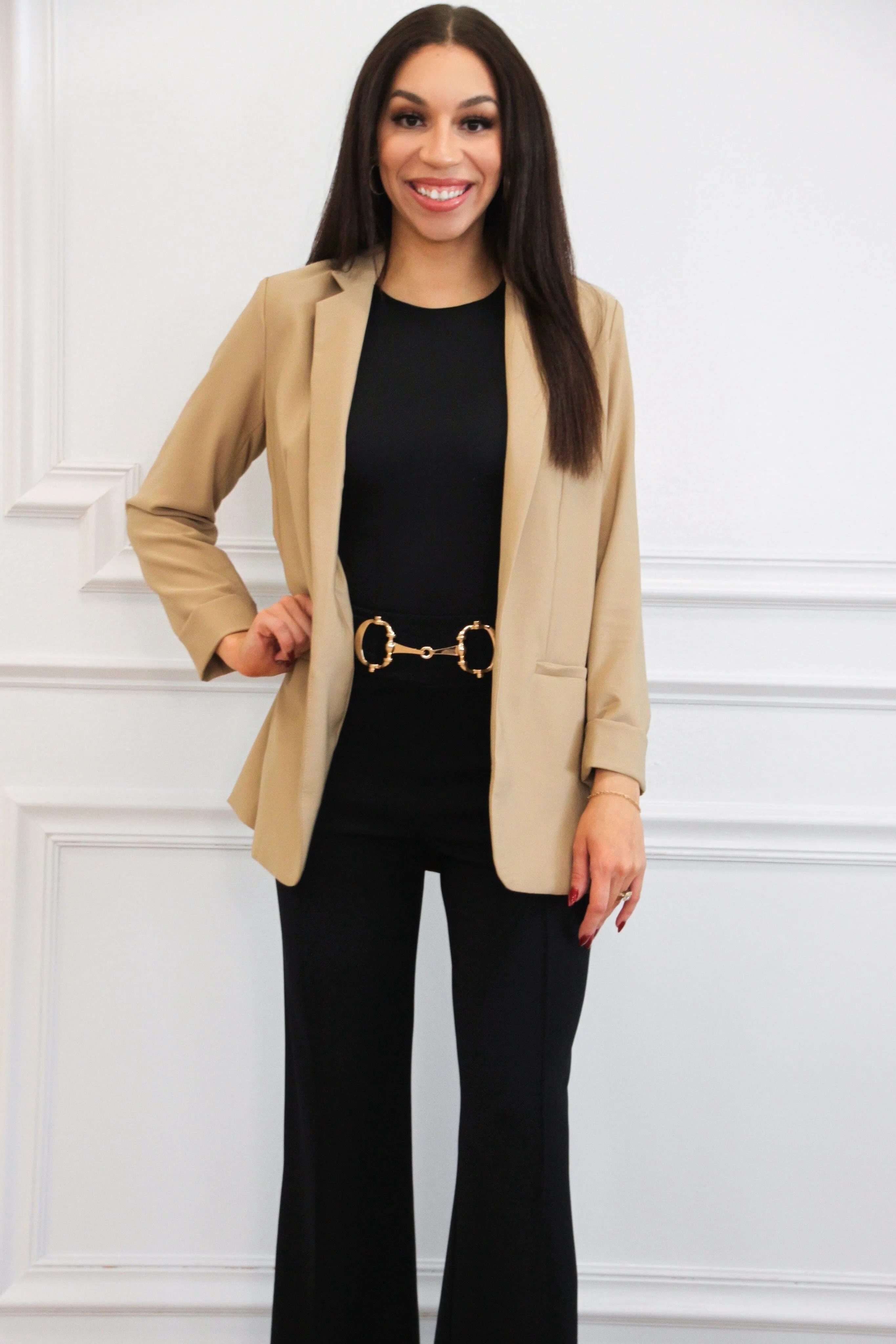 Corporate Chic High Waisted Pants: Black