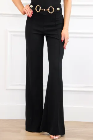Corporate Chic High Waisted Pants: Black