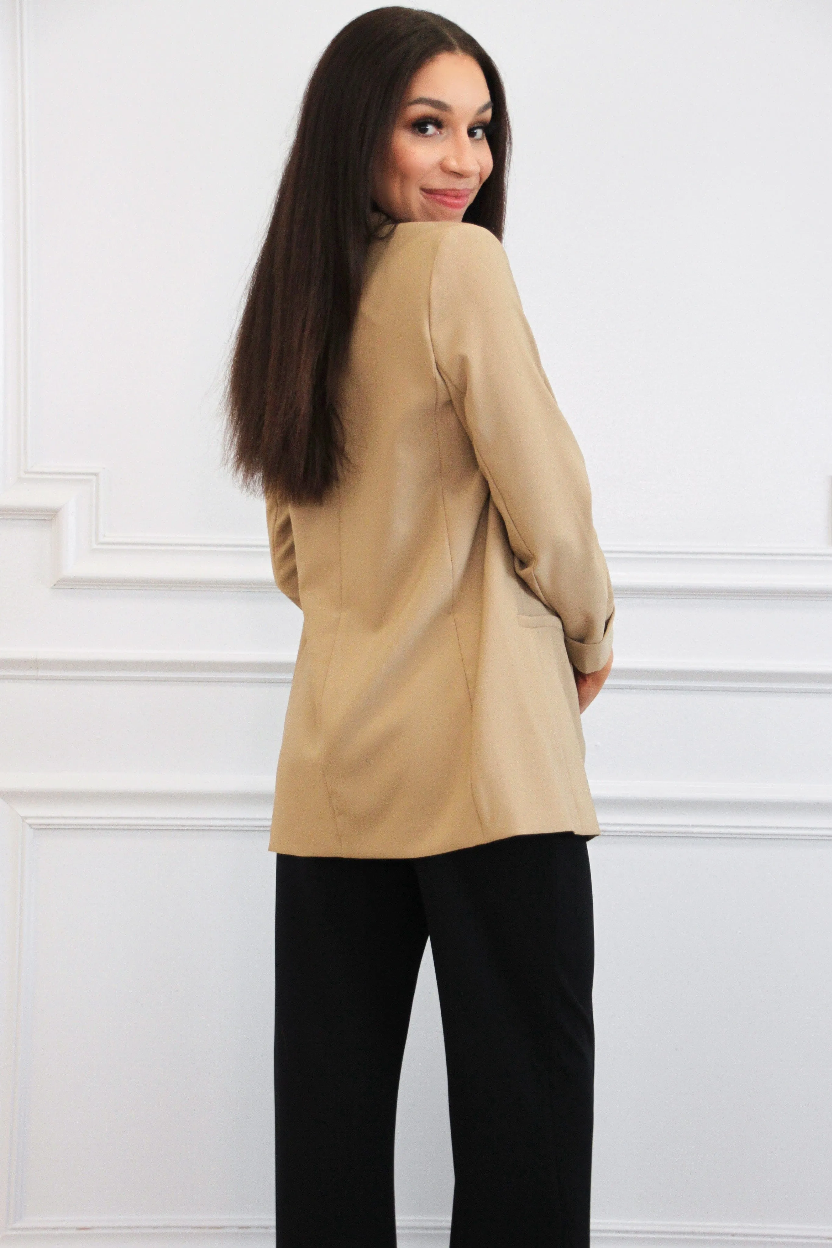 Corporate Chic High Waisted Pants: Black