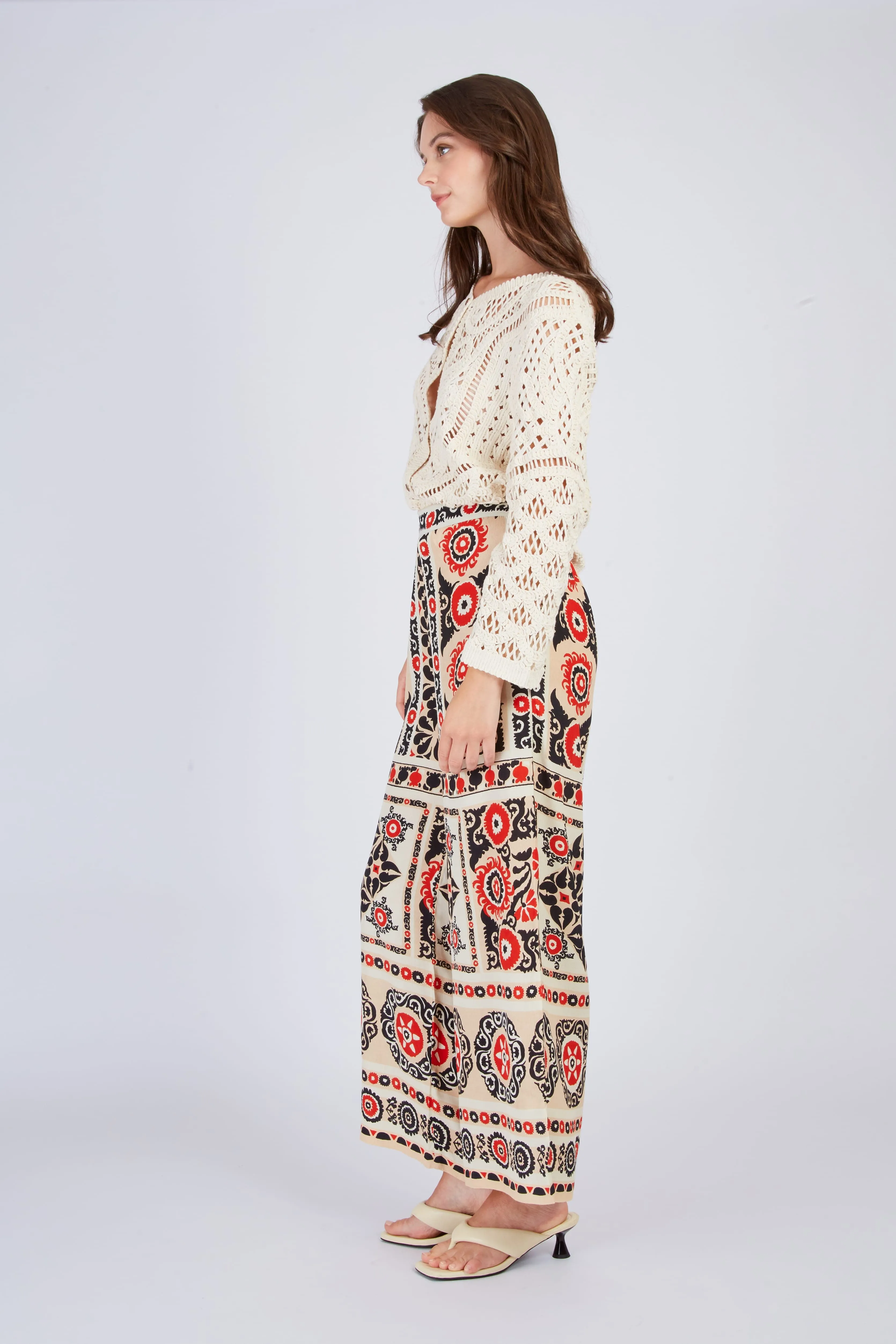 Derhy Tile Print Trouser