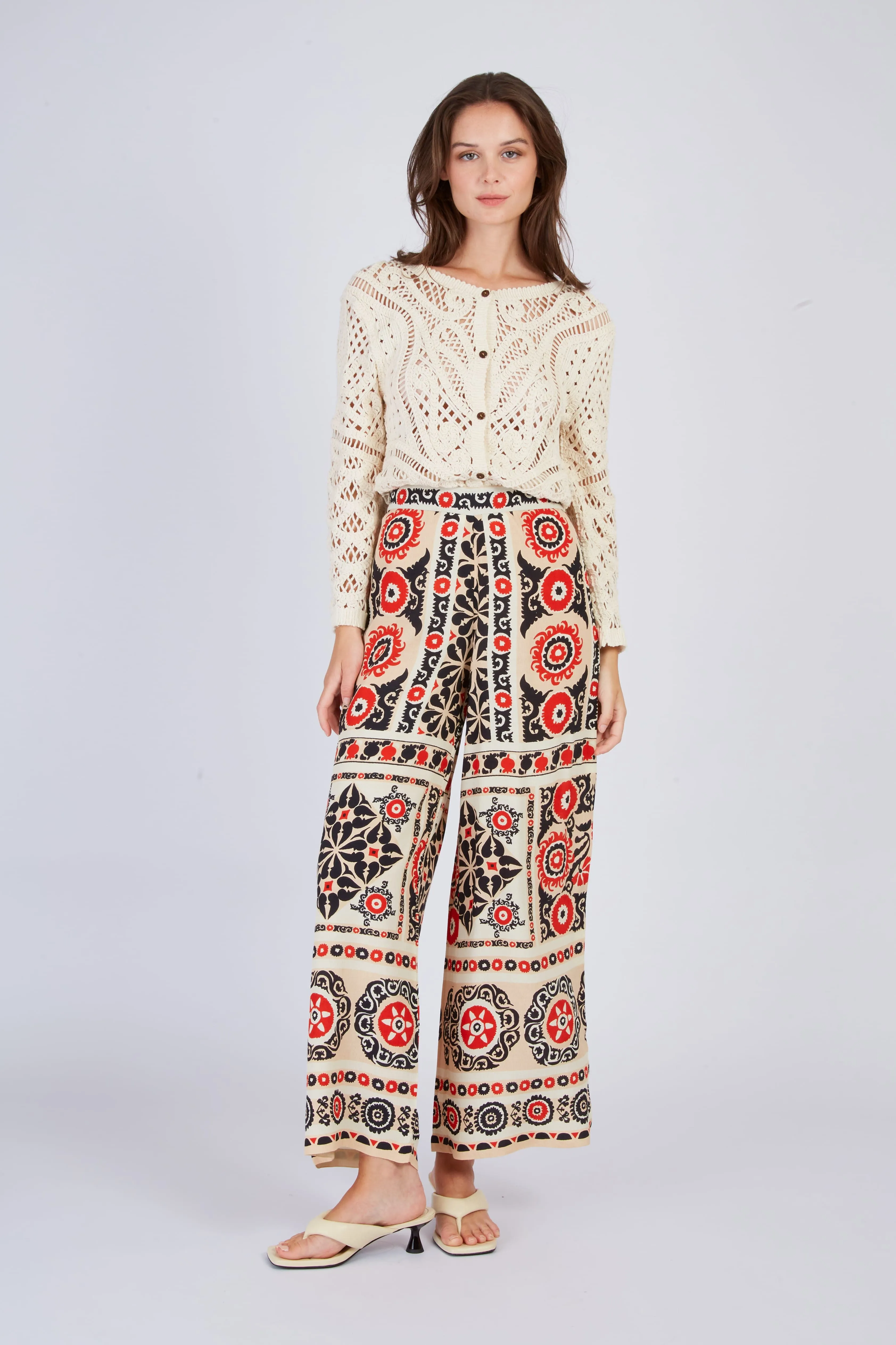 Derhy Tile Print Trouser