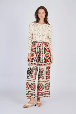Derhy Tile Print Trouser