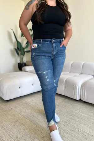 Ejona Judy Blue Size Inclusive Queen Of Hearts Coin Pocket BF Jeans