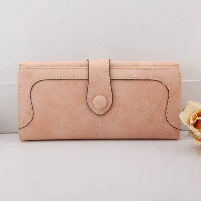 Exclusive Women Wallets New Winter Fashion Trends Pumping Frosted Multi-card Position Two Fold Wallet Lady Ms. Long Purse Card