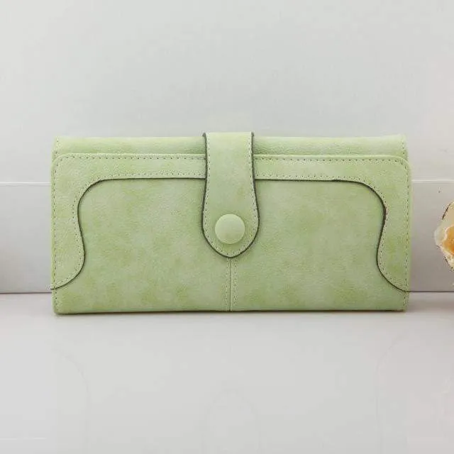 Exclusive Women Wallets New Winter Fashion Trends Pumping Frosted Multi-card Position Two Fold Wallet Lady Ms. Long Purse Card