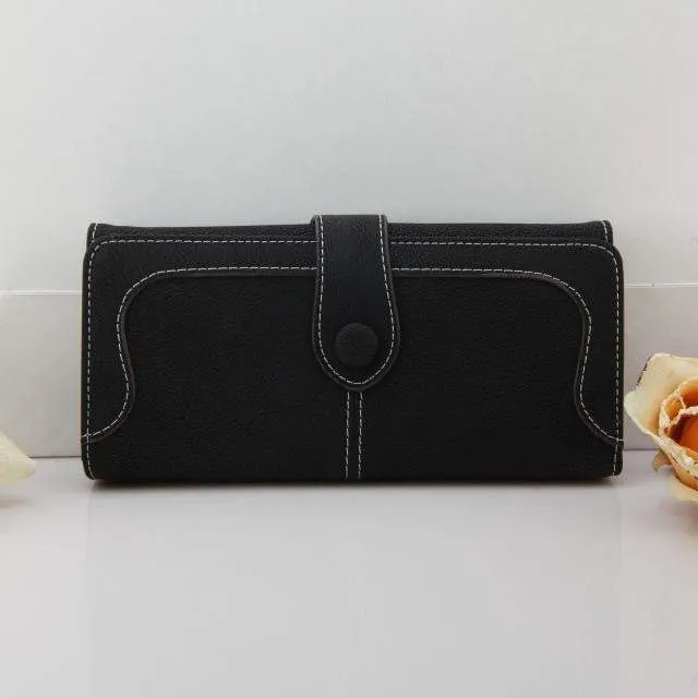 Exclusive Women Wallets New Winter Fashion Trends Pumping Frosted Multi-card Position Two Fold Wallet Lady Ms. Long Purse Card