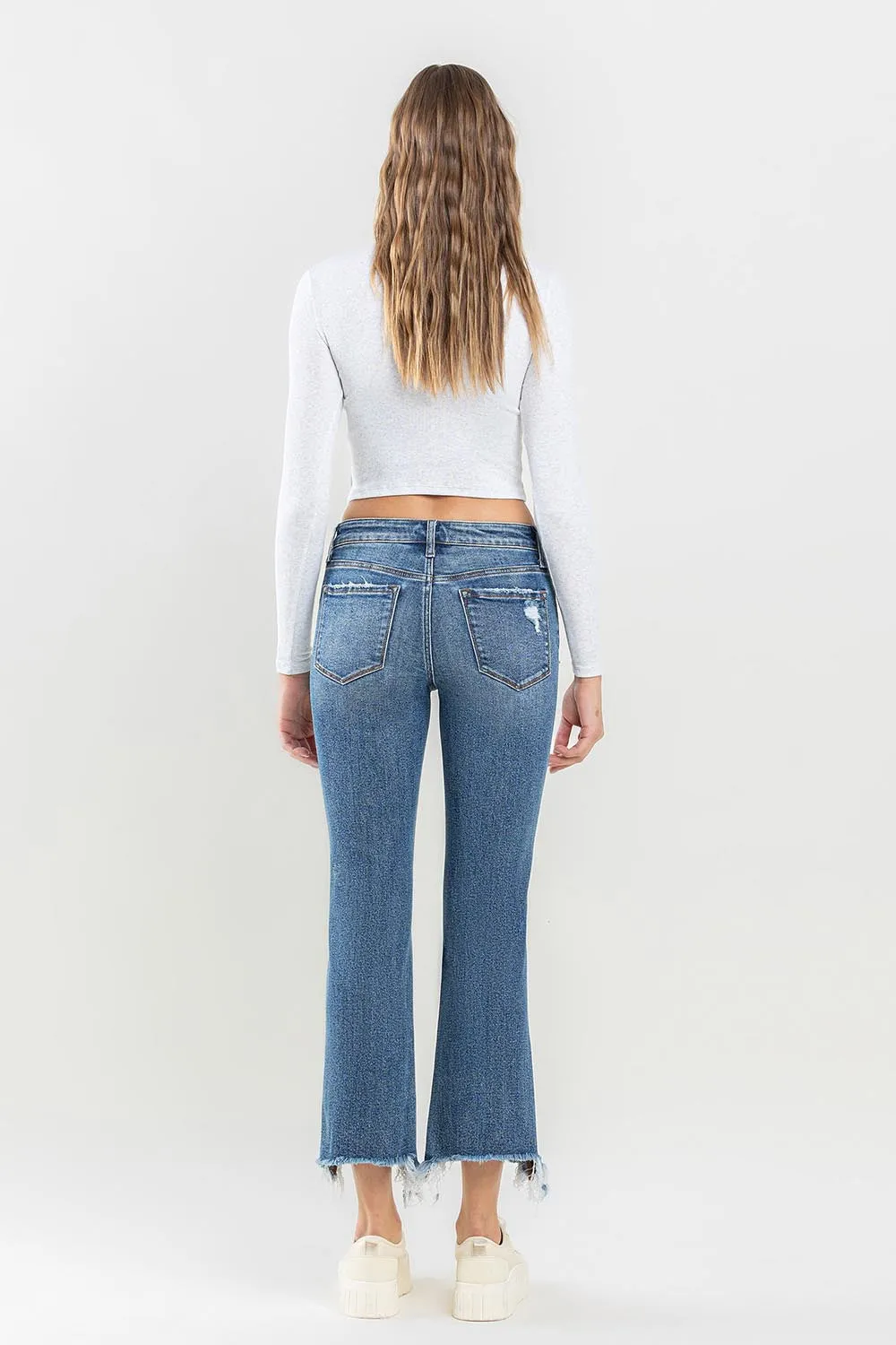 Explore More Collection - Lovervet Mid Rise Frayed Hem Jeans