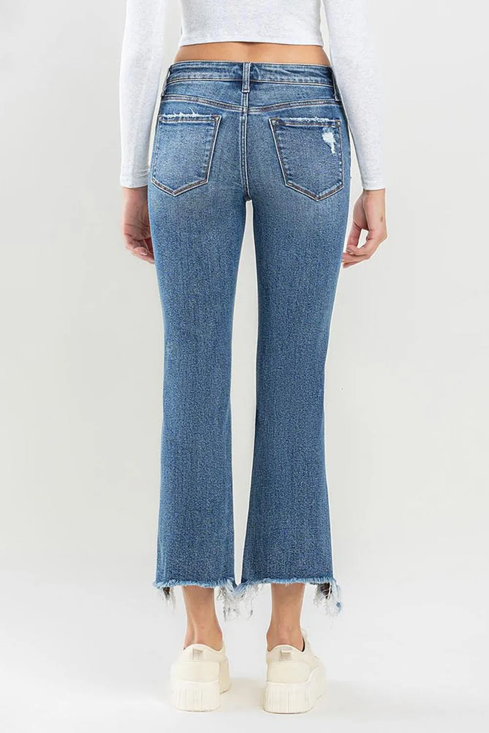 Explore More Collection - Lovervet Mid Rise Frayed Hem Jeans