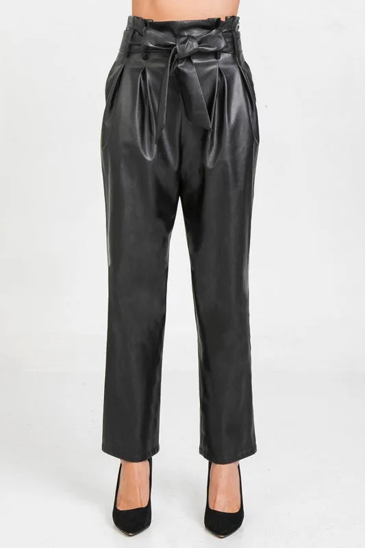 Faux-Ever Chic High Waisted Leather Pants