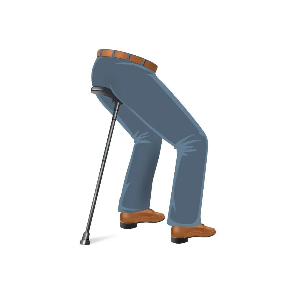 Flipstick: Folding Seat Cane Black - Incl. Bag, Non-Adj.