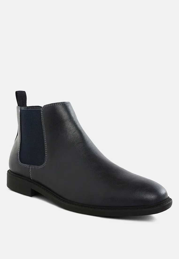 Fraser Faux Leather Pull Tabs Boots