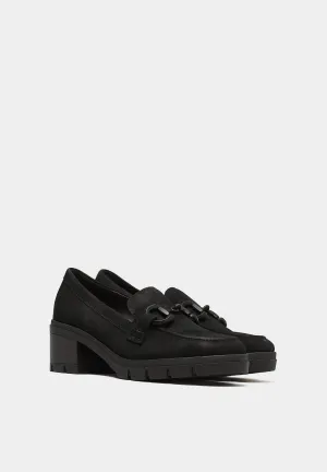 Gabor-Suede Loafers (MID) Black Suede
