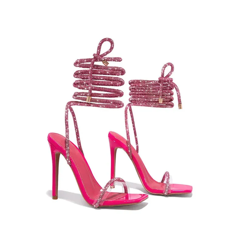 Glitter Rhinestone Stiletto Heels