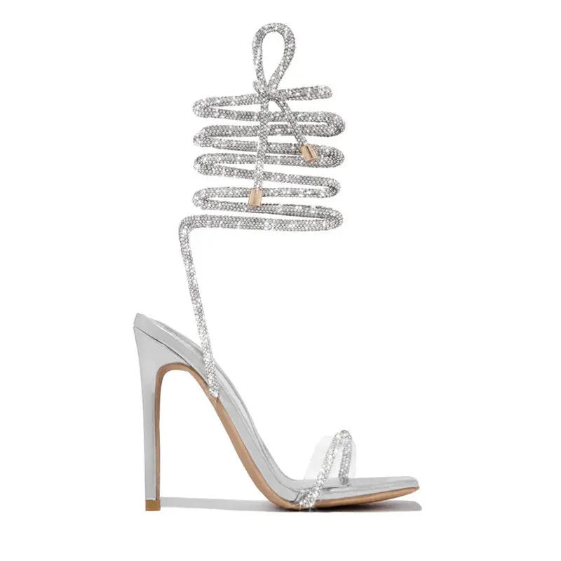 Glitter Rhinestone Stiletto Heels