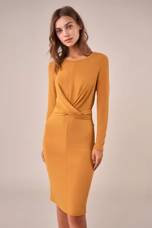 Goldie Twist Front Midi Dress