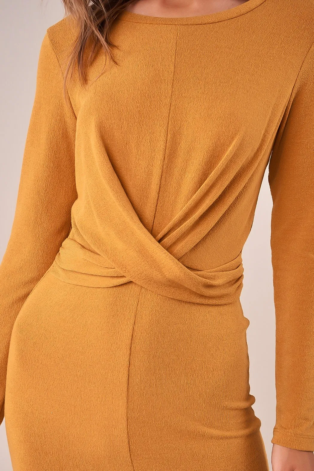 Goldie Twist Front Midi Dress