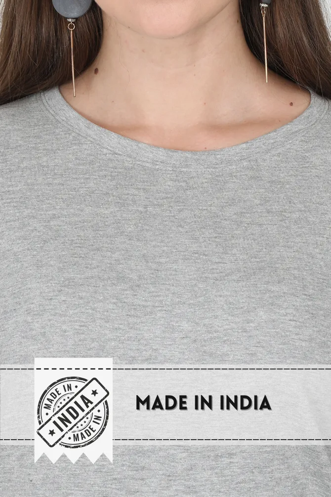 Grey Melange T-shirt Dress for women