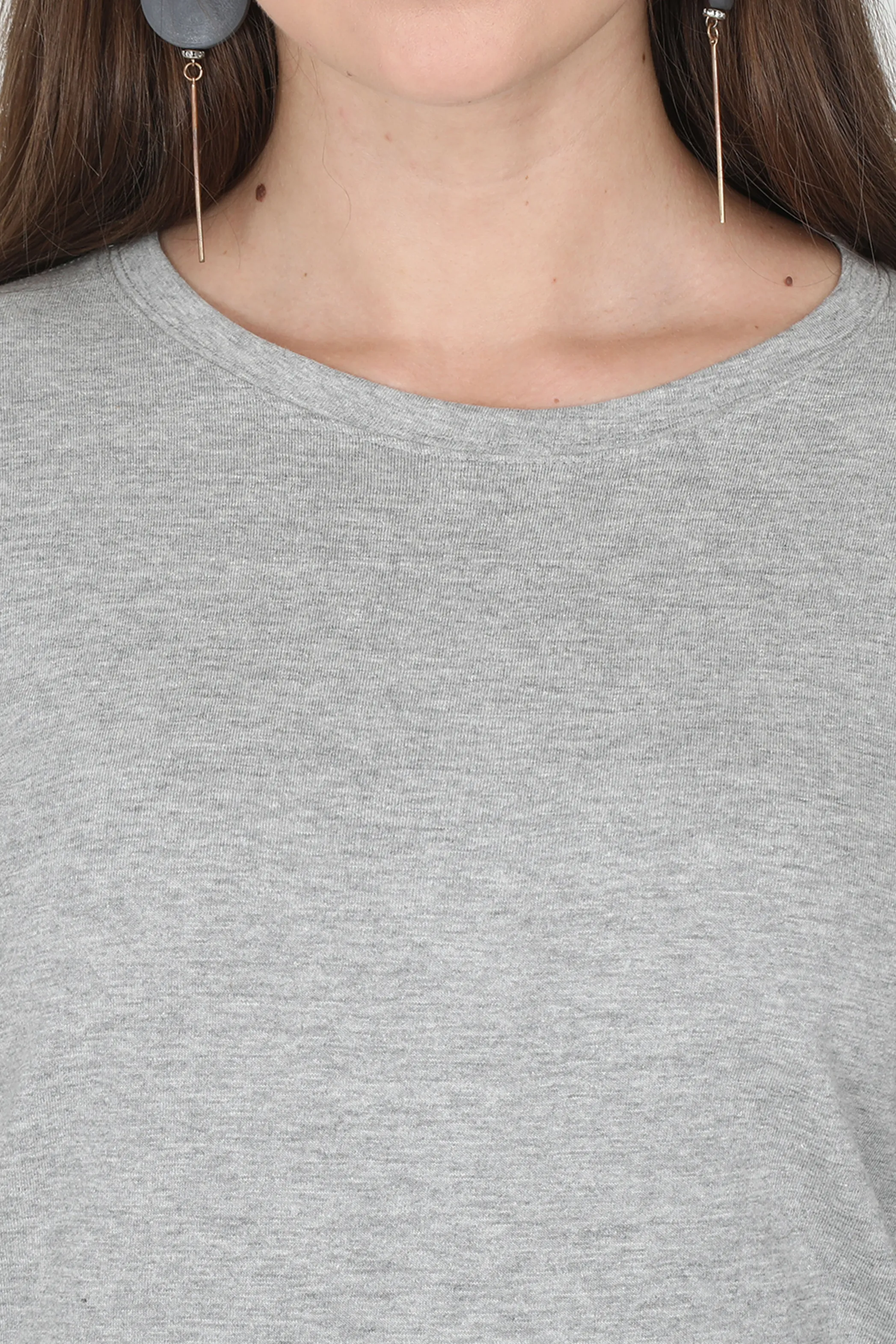 Grey Melange T-shirt Dress for women