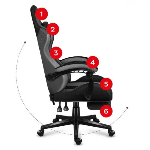 HUZARO FORCE 4.7 GREY MESH GAMING CHAIR