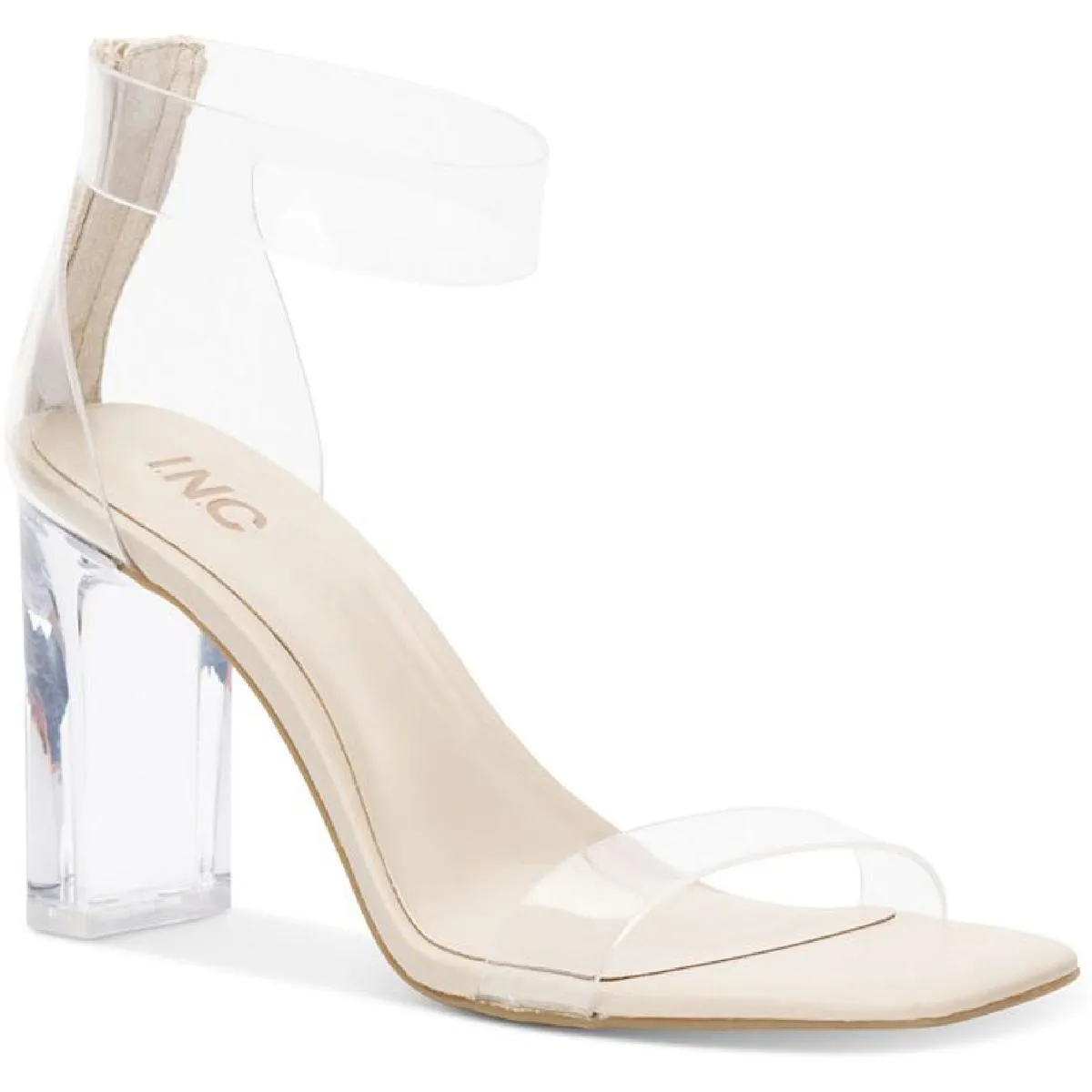 INC Womens Makenna Ankle Strap Vinyl Heel Sandals