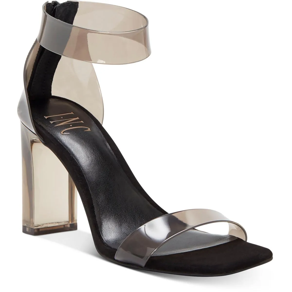 INC Womens Makenna Ankle Strap Vinyl Heel Sandals