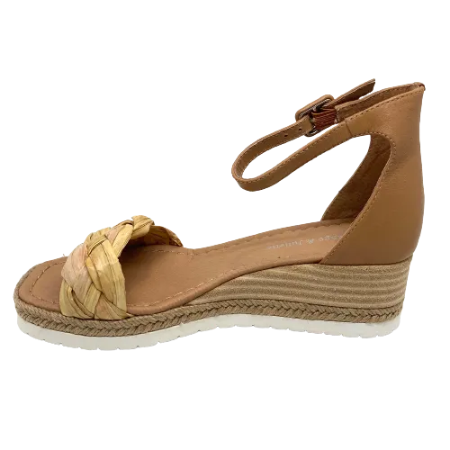 Ita  -  Tan/raffia wedge