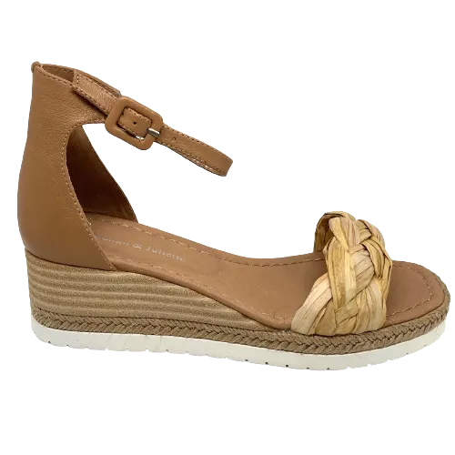 Ita  -  Tan/raffia wedge